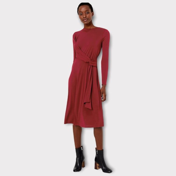 Marks & Spencer Dresses & Skirts - M&S Collection Drape Fit & Flare Midi Dress in Red Size 6 NWT